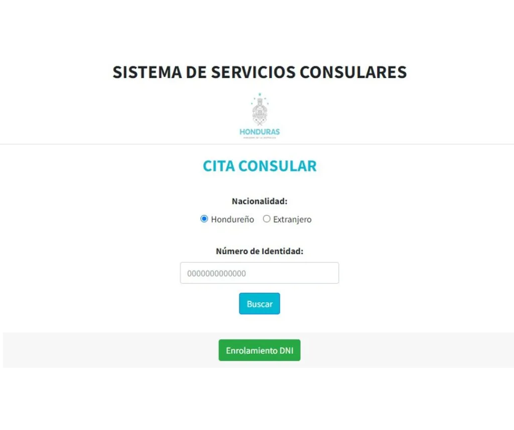 cita consular para enrolamiento dni 