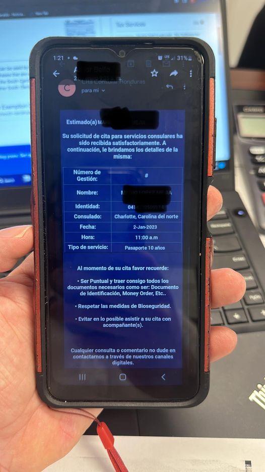 estafa cita consular honduras