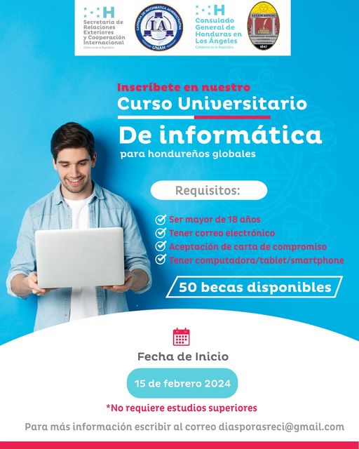 curso de informática gratis hondureños en los angeles