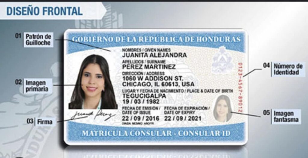 ejemplo de matricula consular honduras