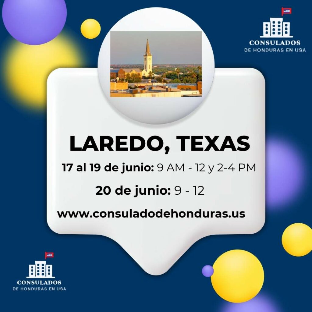 consulado móvil de honduras en laredo, texas 2025